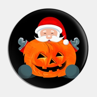 funny santa pumpkin Pin