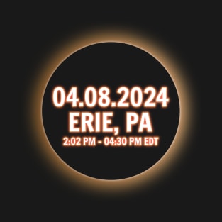 Pennsylvania Eria PA USA Total Solar Eclipse 2024 T-Shirt