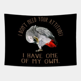 African Grey Love Chic Tee for Parrot Enthusiasts Everywhere Tapestry