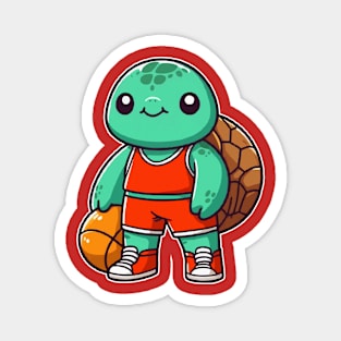 turtle as a basketball player Magnet