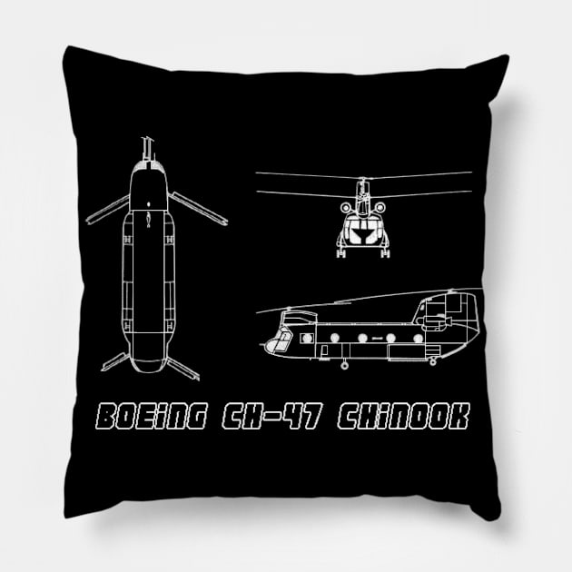 Boeing CH-47 Chinook Pillow by Big Term Designs