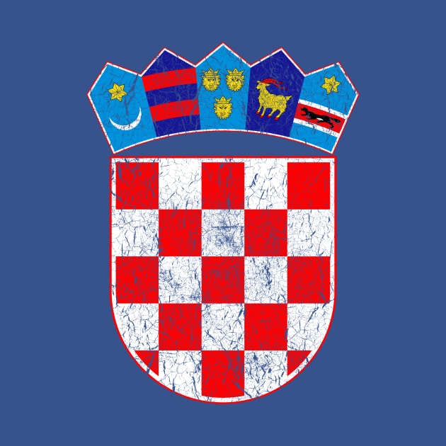 Vintage Croatia Croatian Flag - Hrvatska Sahovnica by vladocar