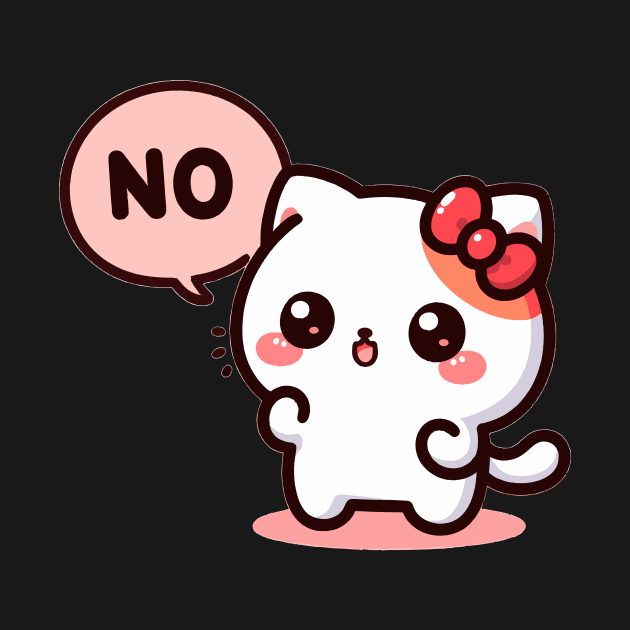 Kawaii Kitten Saying No by PhotoSphere