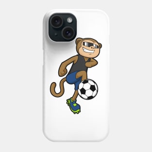 Monkey as Soccer player at Soccer Phone Case