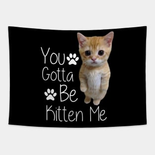 You Gotta Be Kitten Me Funny Cat Tapestry