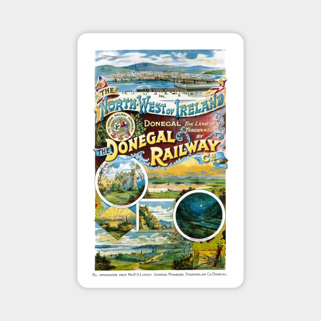 Vintage Travel Poster Ireland The North-West of Ireland Donegal Magnet by vintagetreasure