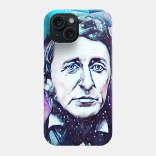 Henry David Thoreau Snowy Portrait | Henry David Thoreau Artwork 5 Phone Case