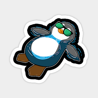 Penguin floating in Water Magnet