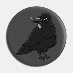 Spoonie Crow Pin