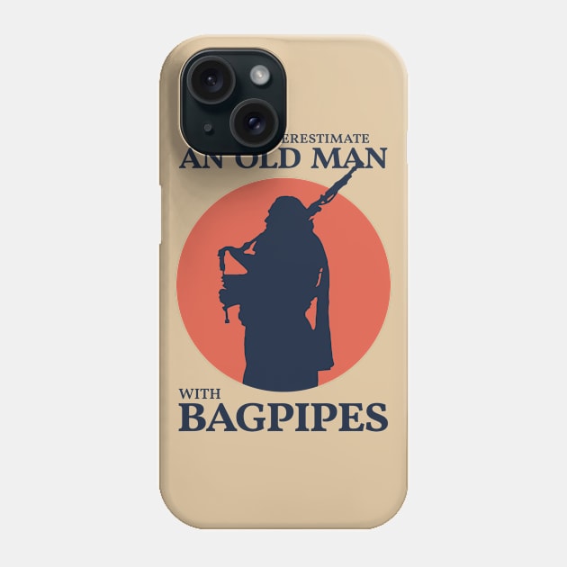 Vintage Great Scottish Highland Bagpipe Phone Case by KewaleeTee