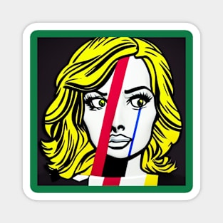 Woman in the Style of Roy Lichtenstein Magnet