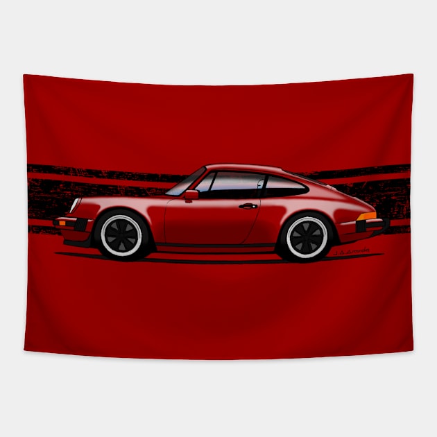 The iconic German sports car (for light backgrounds) Tapestry by jaagdesign