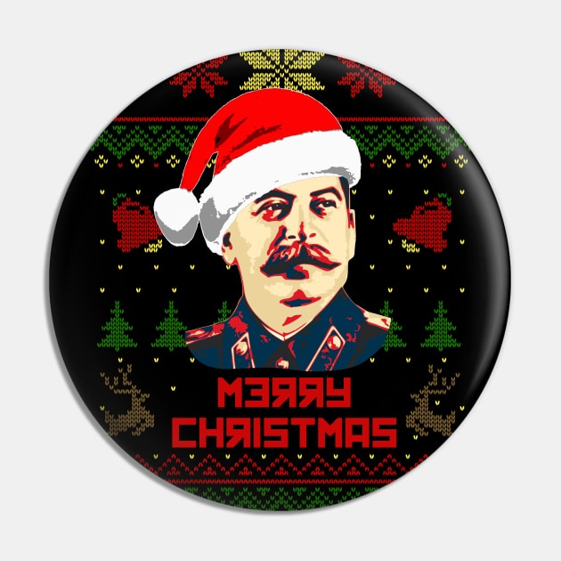 Joseph Stalin Merry Christmas Pin by Nerd_art