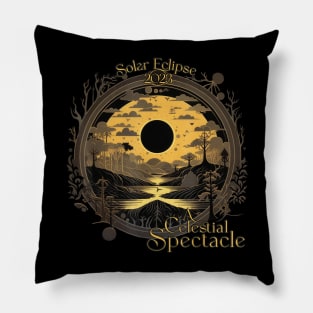 2023 Annular Solar Eclipse Fan Celestial Spectacle Pillow