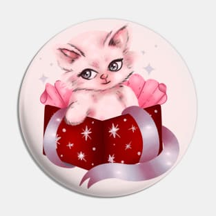 Kitschy Festive Kitty Pin