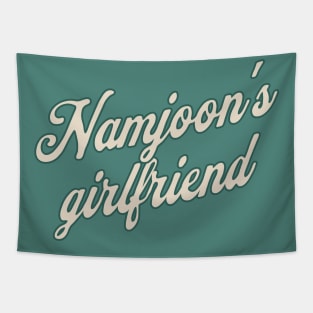 BTS Bangtan Kim Namjoon RM girlfriend typography ARMY | Morcaworks Tapestry