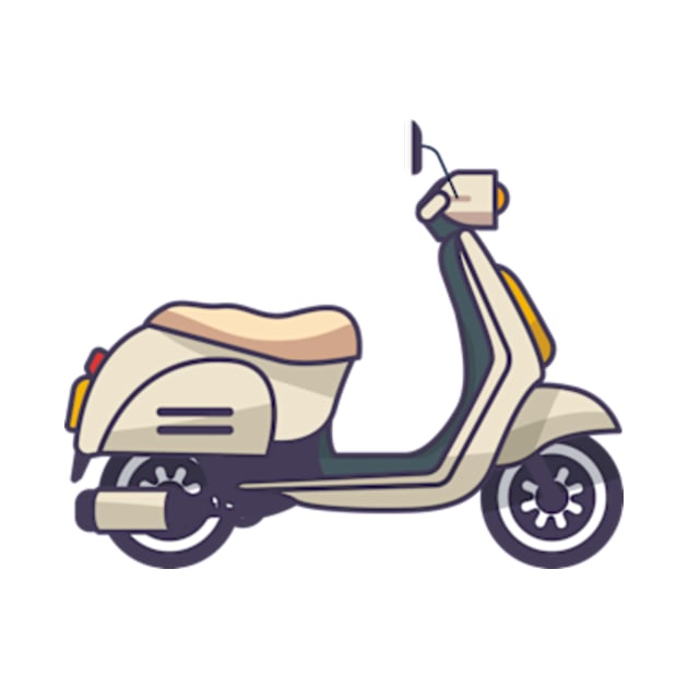 Vespa Scooter white matic by heytiyok