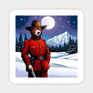 Teddy Canadian Mountie Magnet