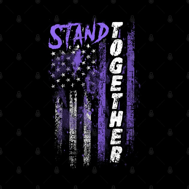Eating Disorders Awareness Stand Together Flag by KHANH HUYEN