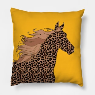 Lispe Horse Leopard Print Pillow