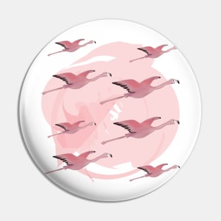 Just Flying Flamingos Pin