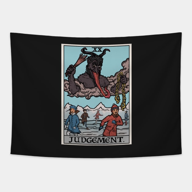 Judgement by Krampus Tarot Card Tapestry by TheGhoulishGarb