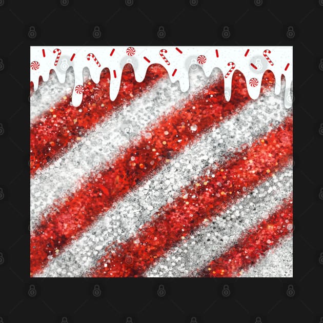 Peppermint Glitter Candy Cane with Frosting by tmiranda85