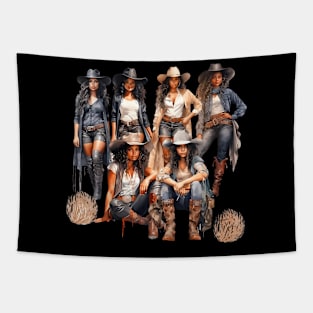 Black Cowgirl Western Rodeo Melanin History Texas Howdy Tapestry