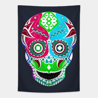 skull in wrestling mask ecopop pattern Tapestry