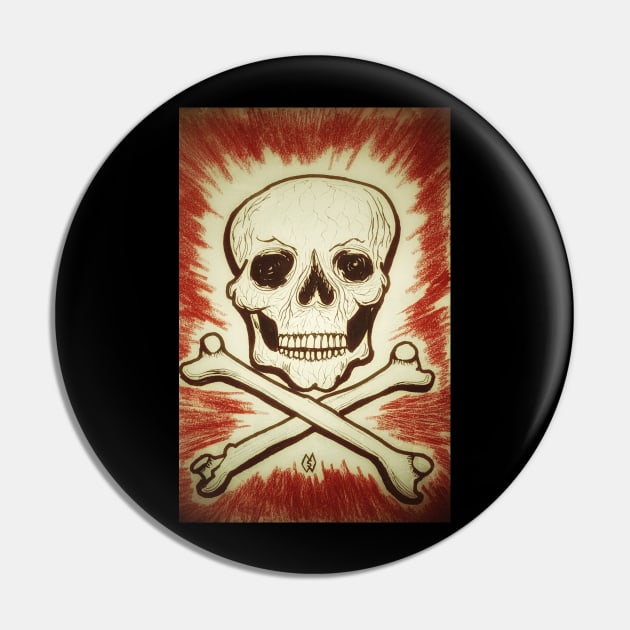 Skull and cross bones Pin by Matt Starr Fine Art