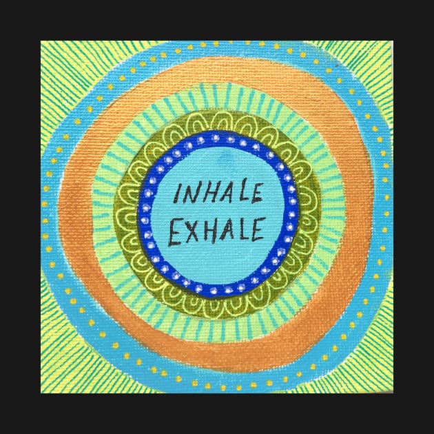 Blue Inhale Exhale Mandala by MyCraftyNell