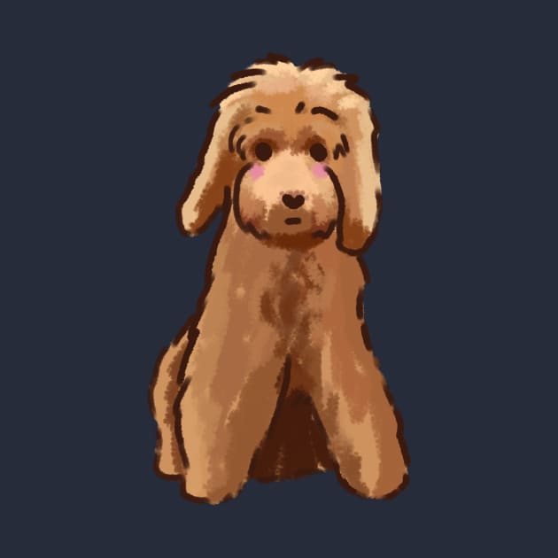 Cute Golden Doodle by Mayarart