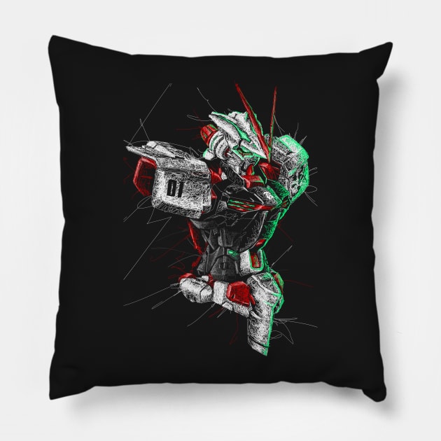 Gundam Astray Red Frame Pillow by Shawngkolon