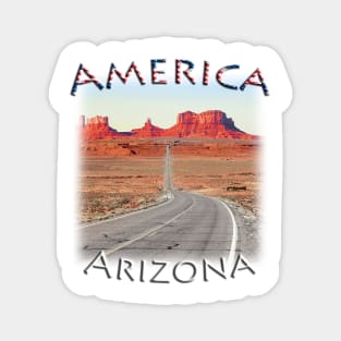 America road to Monument Valley Magnet