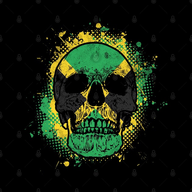 Jamaican Flag Skull by Mila46