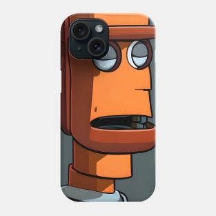 Orange talking robot Phone Case