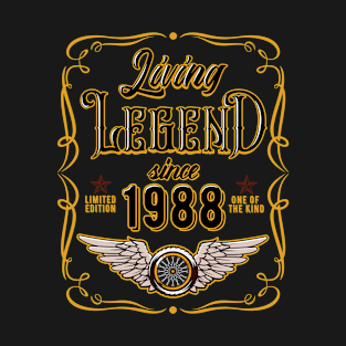 32nd Birthday Gift For Men Women Living Legend Since 1988 T-Shirt