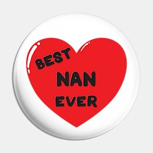 Best Nan Ever doodle hand drawn design Pin