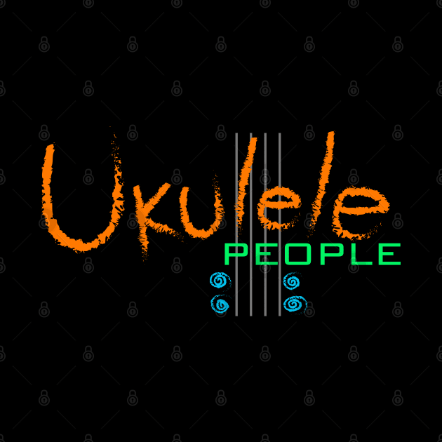 Ukulele People (orange) by Gerty