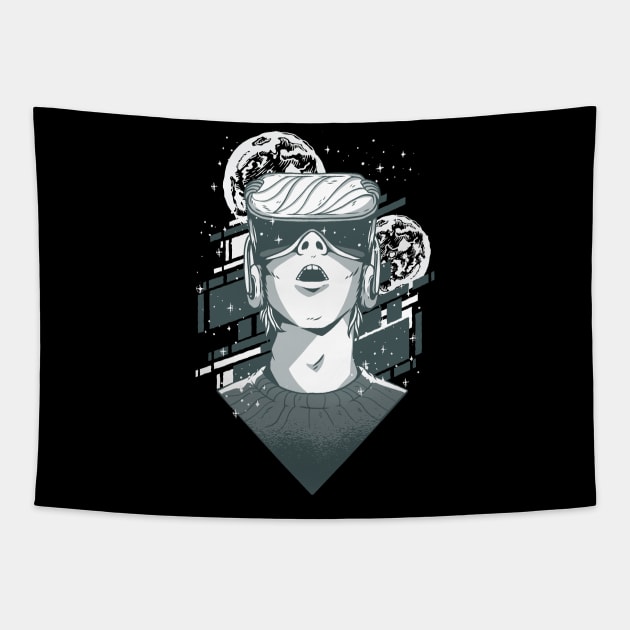 gamer winner in virtual reality video game Tapestry by Midoart