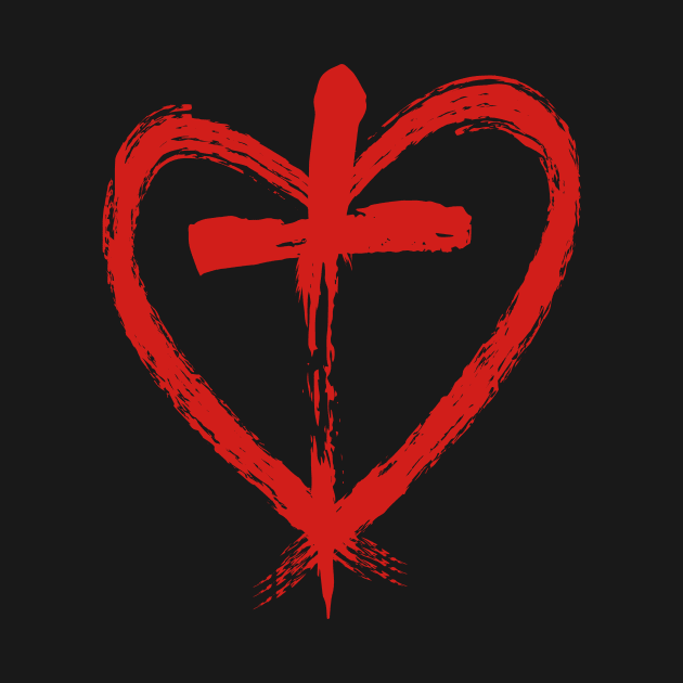 Heart Warrior Christian Cross Design by CrossAndCrown