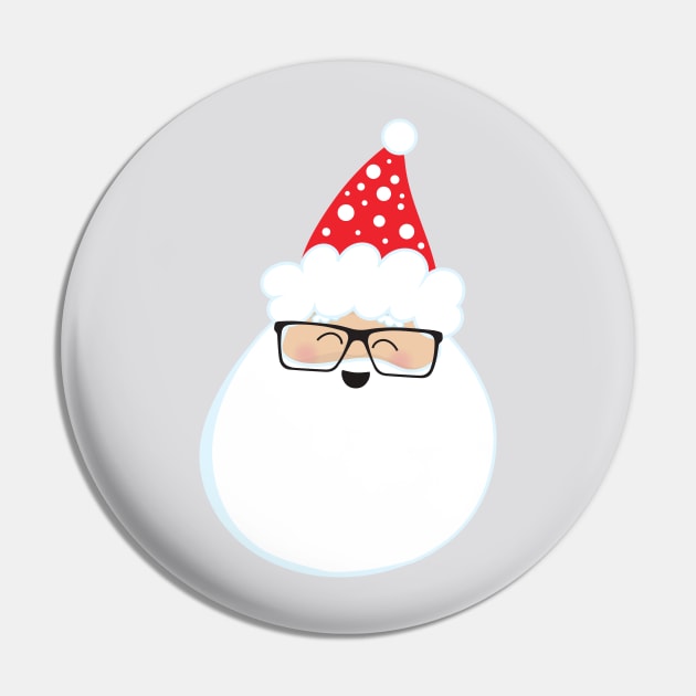 Santa Claus, Hipster Santa, Glasses, Christmas Pin by Jelena Dunčević