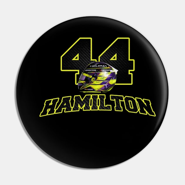 Lewis Hamilton 44 Helmet Pin by lavonneroberson