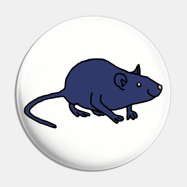 Blue Rat Pin by ellenhenryart