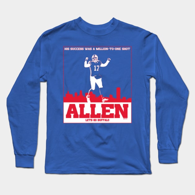 Ctwpod Josh Allen Rocky Design Long Sleeve T-Shirt