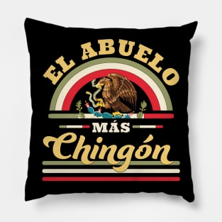 El Abuelo Mas Chingon Funny Mexican Flag Cool Grandpa Pillow