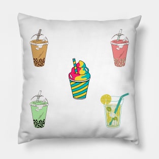 Cute Drink Sticker Pack Pillow