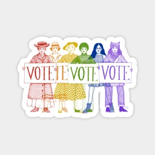 Rainbow Women Vote Magnet