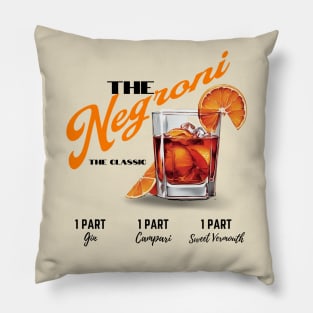 Negroni the classic cocktail Pillow