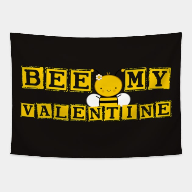 Bee My Valentine for Valentines Day Tapestry by TareQ-DESIGN